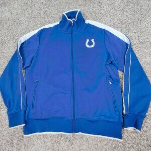 Nike Indianapolis Colts Jacket Mens XL Blue On Field Team Full Zip Track NFL